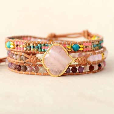 Tender Love Rose Quartz Wrap Bracelet-Your Soul Place